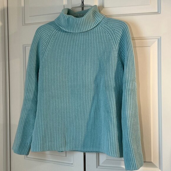Lands' End shaker knit turtle neck sweater, size Small - Picture 1 of 5